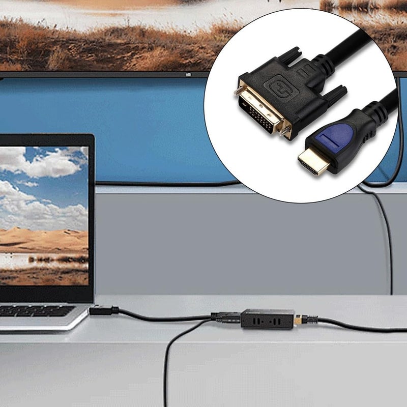 DVI to HDTV Digital Video Cable Adapter Male to Male 3m Length - Image 3