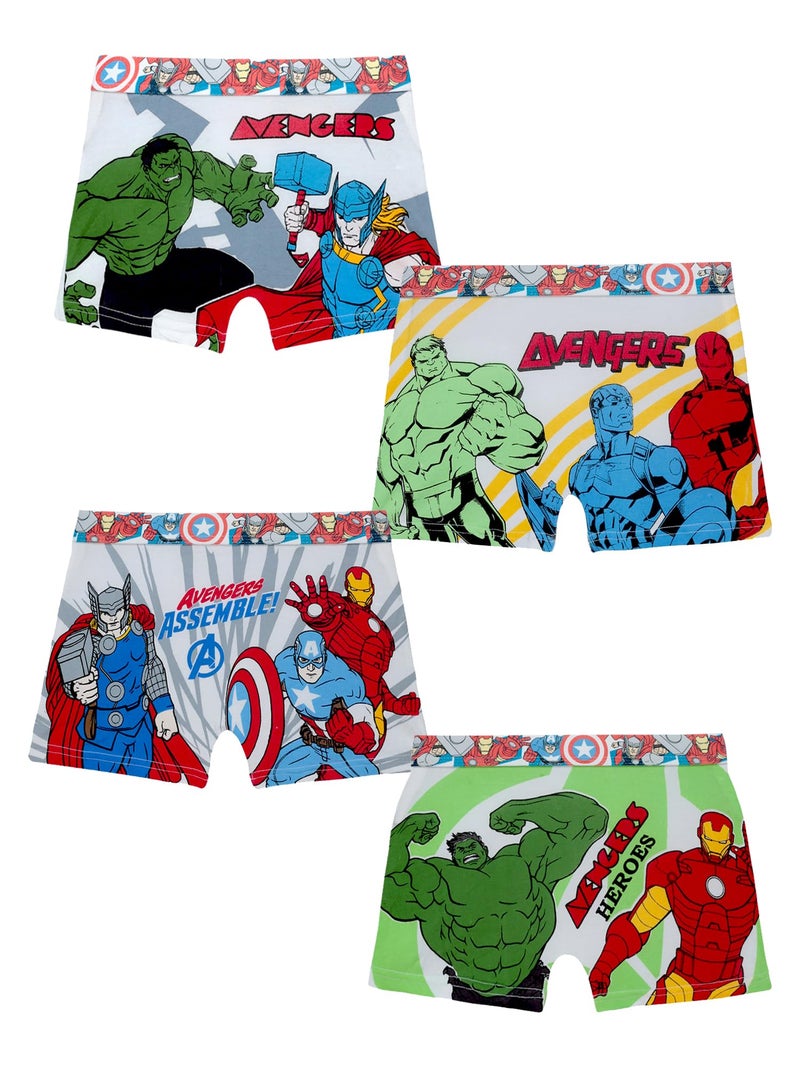 BODYCARE Kids Avengers Printed Boy's Trunk Underwear 100% Cotton | Soft Comfortable | Skin Friendly | Innerwear Pack of 4-Assorted (KIA8556-PK004) (Color & Print May Vary) - Image 1
