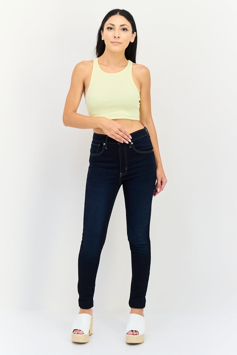 Levi's Women Super Skinny Fit Solid Stretchable Jeans, Navy - Image 4
