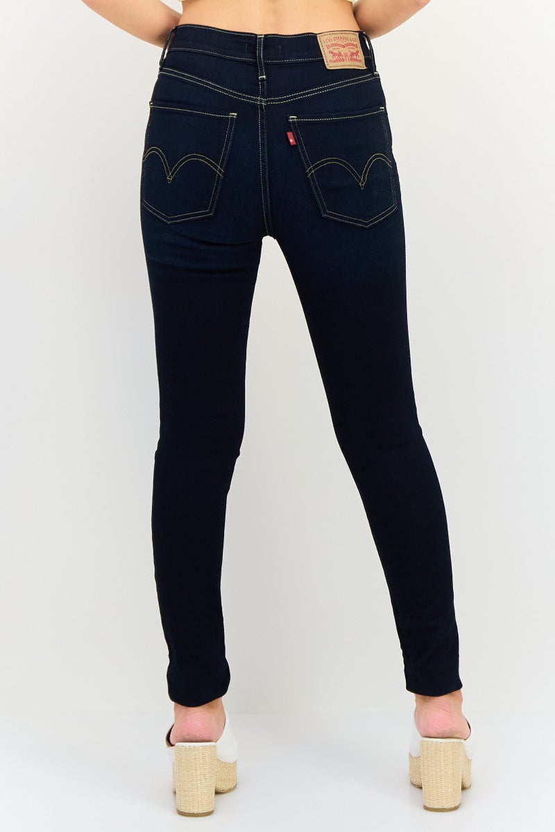 Levi's Women Super Skinny Fit Solid Stretchable Jeans, Navy - Image 3
