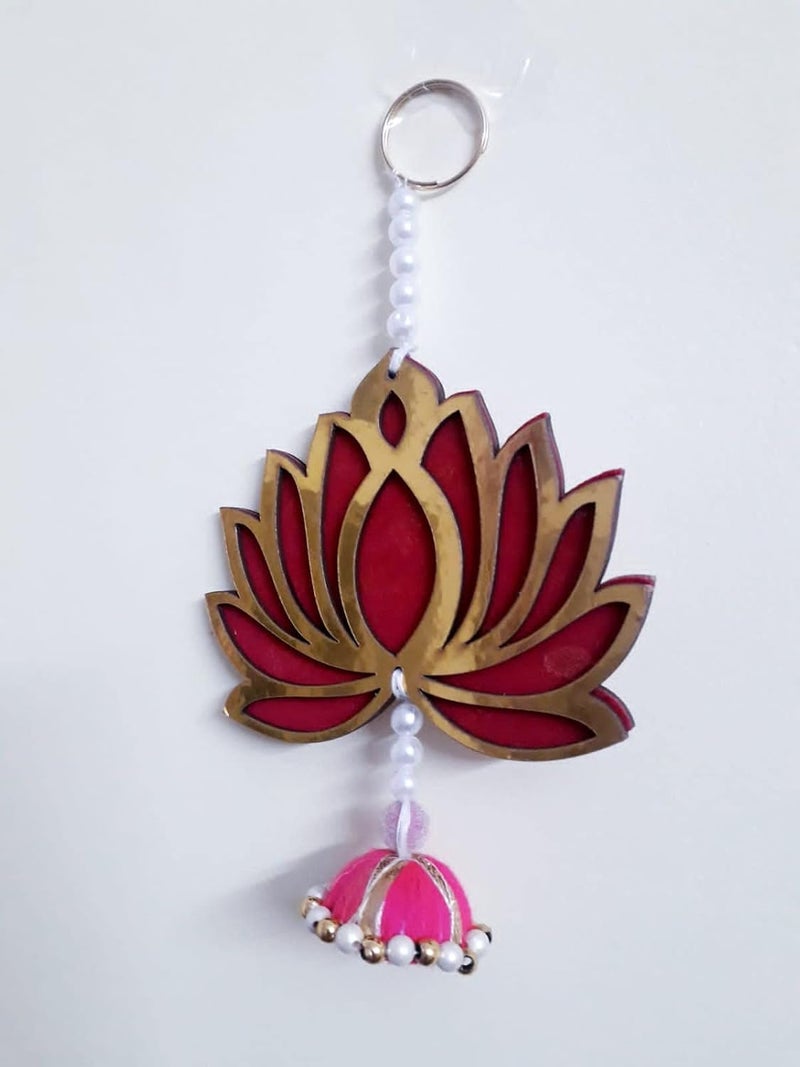 Generic Morvi Lotus with Cap Hanging Combo for Home DecorDiwali DecorWedding and All Festival DecorCombo Pack of 12 PEC  - Image 4