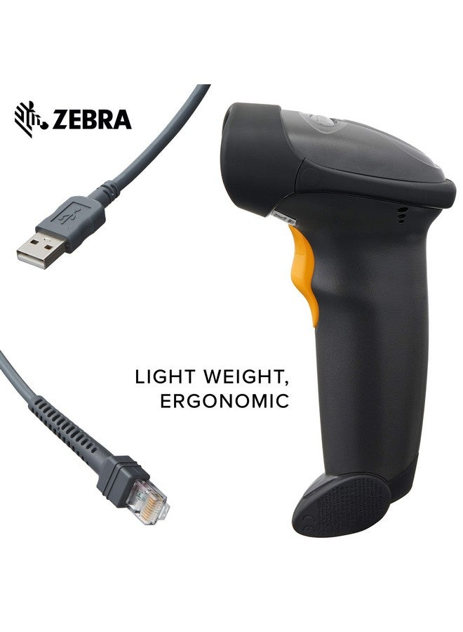 Symbol Zebra LS2208 Series Corded Handheld Standard Range Laser Scanner Kit with Gooseneck Stand and Cable Twilight Black LS2208-SR20007R-NA - Image 5