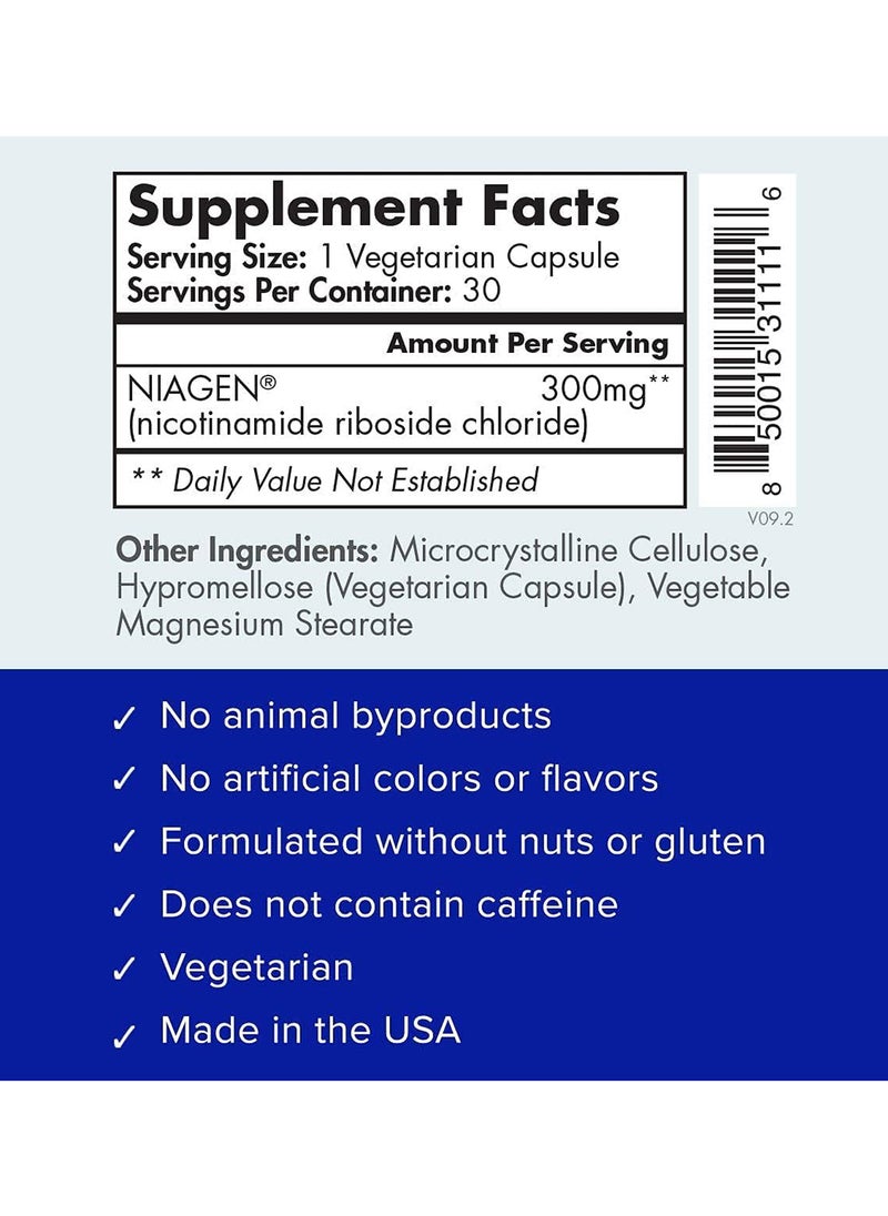 TRU NIAGEN - 300 Mg Multi Award Winning Patented Nad+ Boosting Supplement - Image 1