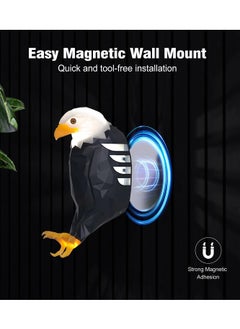 ELTRAZONE Bald Eagle Wall Light – American Eagle Night Light with Remote Control – Magnetic Wall Mounted Eagle Lamp for Bedroom, Living Room & Hallway – Battery Operated & Removable Charging Eagle Light  - Image 5