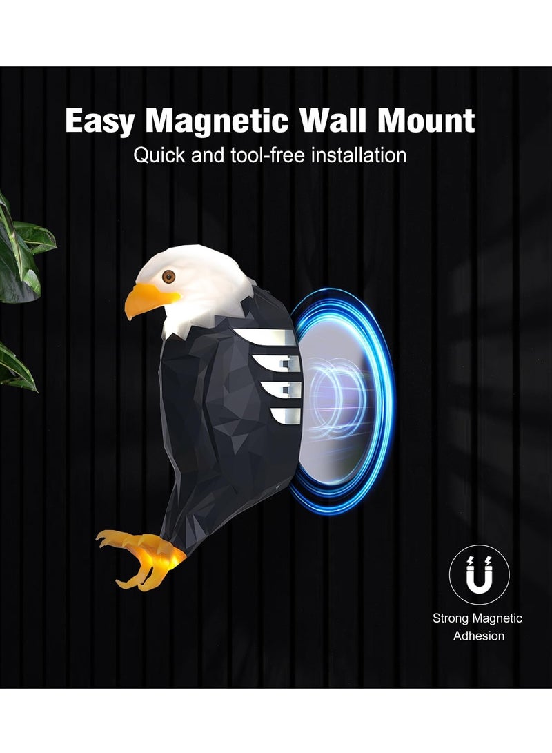 ELTRAZONE Bald Eagle Wall Light – American Eagle Night Light with Remote Control – Magnetic Wall Mounted Eagle Lamp for Bedroom, Living Room & Hallway – Battery Operated & Removable Charging Eagle Light - Image 5