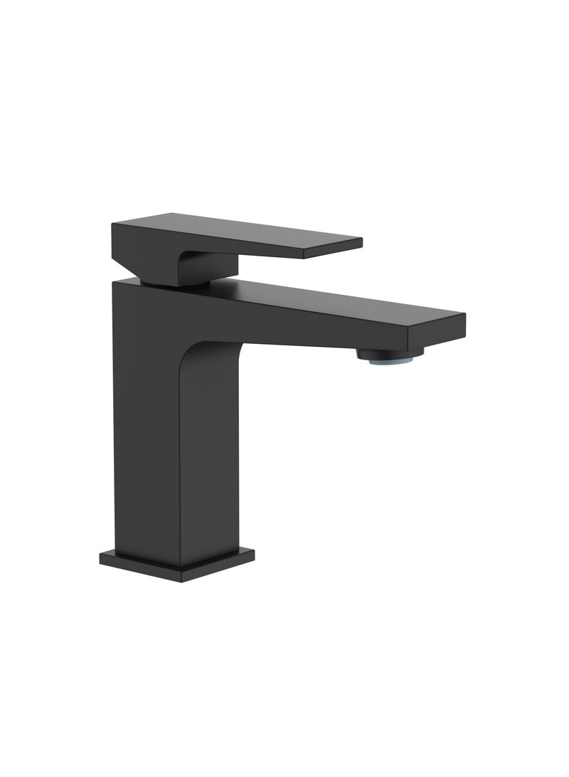 Infinity Single Lever Basin Mixer With Pop-Up Waste Matt Black - 8001MB