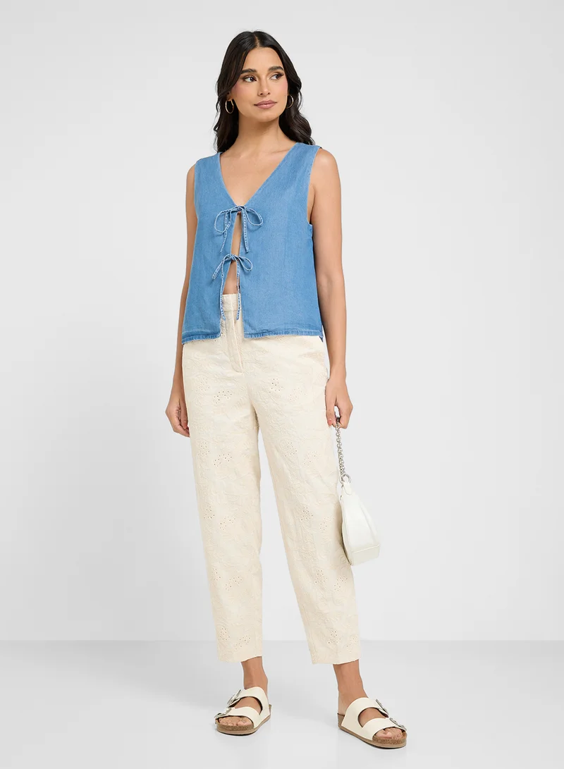 VERO MODA VMFLEUR SL STRING 2WAY TENCEL TOP GA
