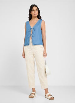 VERO MODA VMFLEUR SL STRING 2WAY TENCEL TOP GA  - Image 4