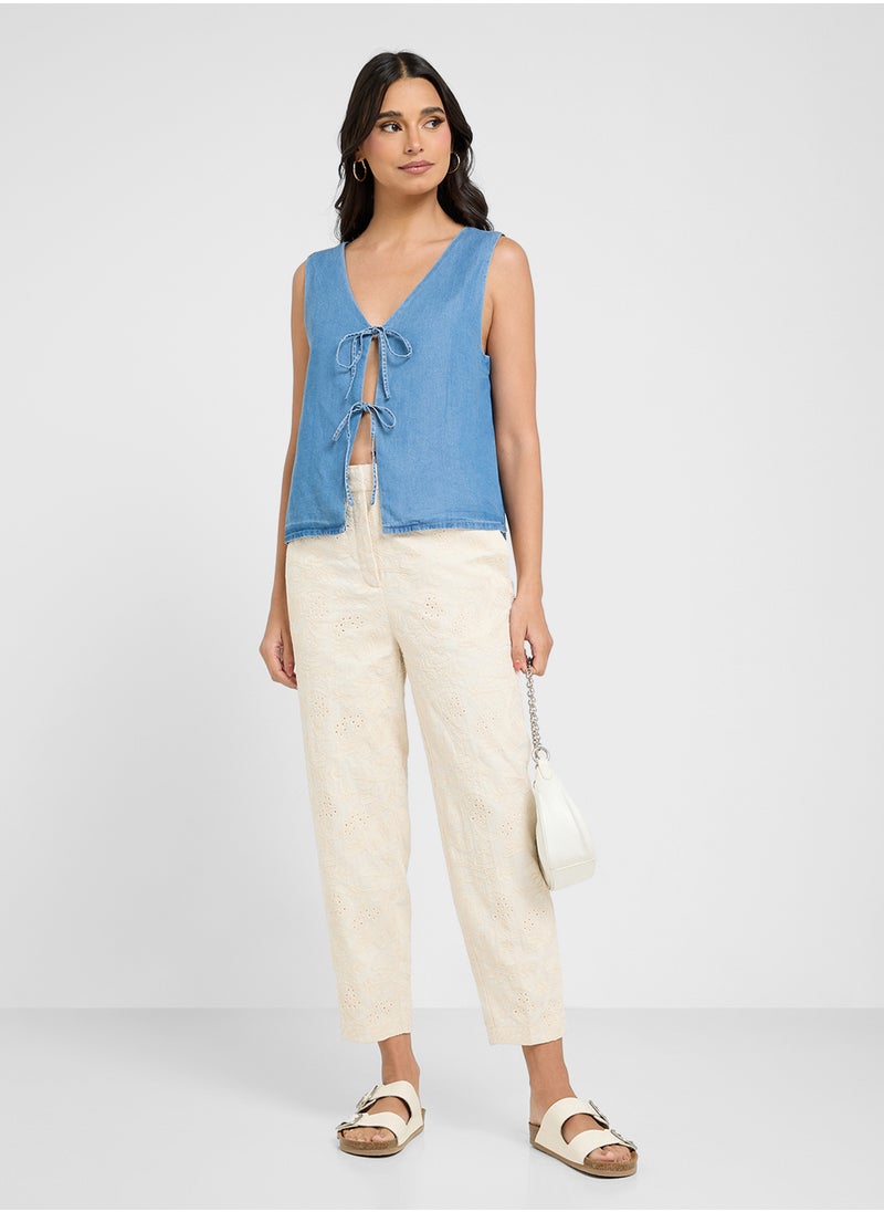 VERO MODA - VMFLEUR SL STRING 2WAY TENCEL TOP GA - Image 1