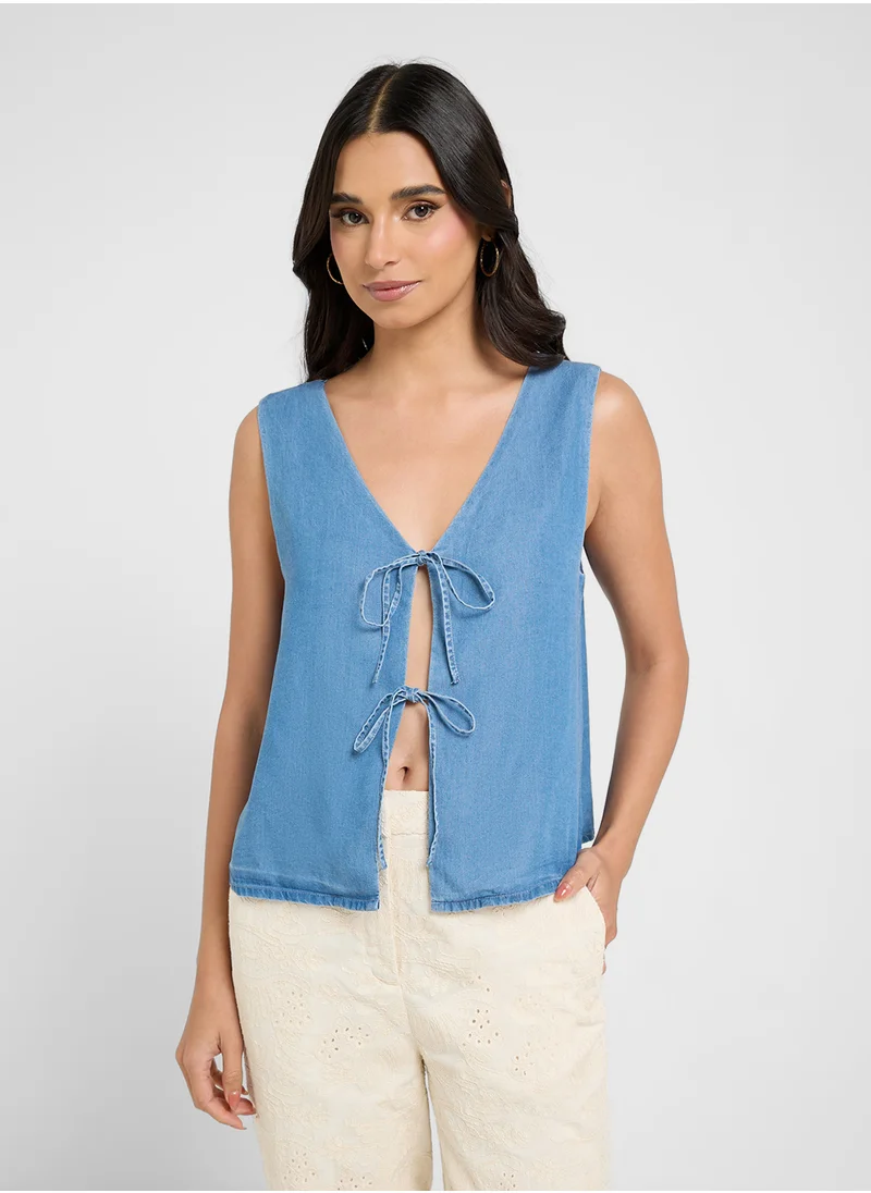 VERO MODA VMFLEUR SL STRING 2WAY TENCEL TOP GA