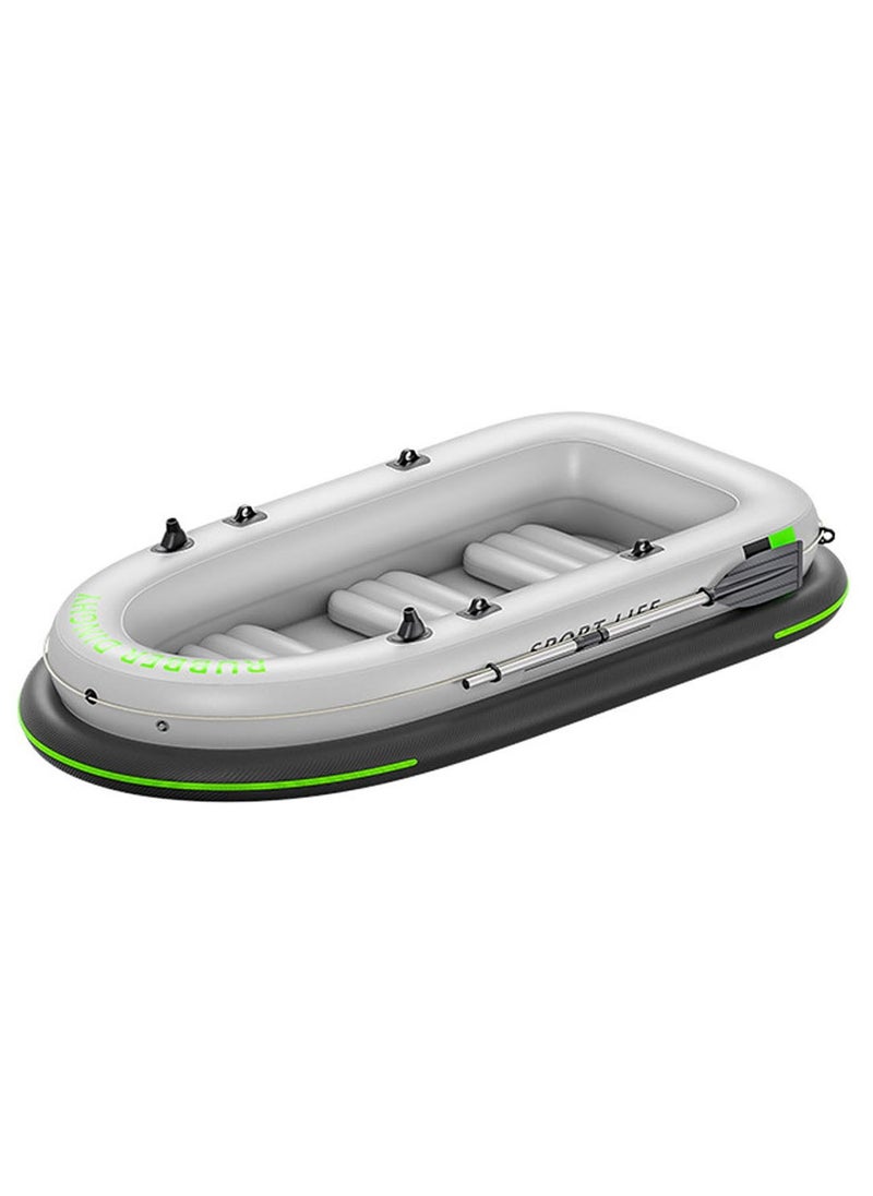LIMOS Inflatable Boat 4 Person Quick Inflate and Deflate with Portable Electric Pump and Aluminium Oars  - Image 1