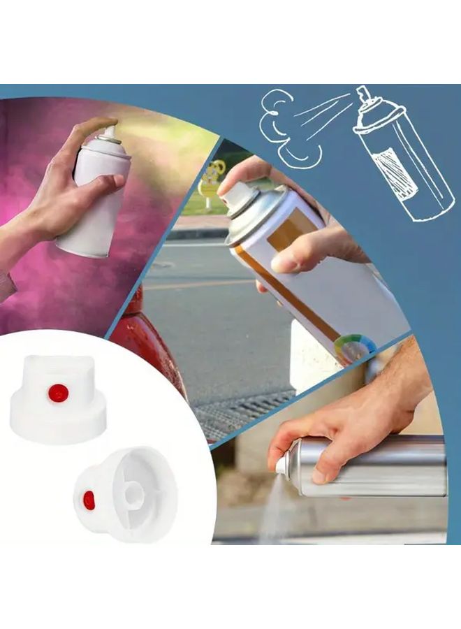 10 Pcs White Plastic Spray Paint Caps Durable Aerosol Bottle Nozzles For Graffiti Street Art Diy Projects Easy Use Replacement Caps With Red Accents Compatible With Most Spray Paints Spray Paint Accessories Graffiti Supplies Sleek Design Smooth Finish Paint Sprayer Accessories Paint Gun Spray Paint Gun Paint Sprayer Gun White - Image 2