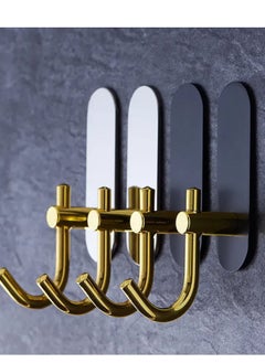 Zalcoon Golden Cloth Hook for bathroom, kitchen, (Black) Towel robe Hook, Stainless Steel, With Marble Oval Plate Heavy Duty Wall Mounted Robe Hooks, Bathroom Organizer (Pack of 2)  - Image 2