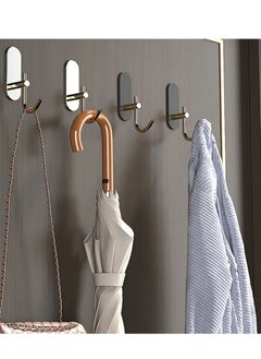 Zalcoon Golden Cloth Hook for bathroom, kitchen, (Black) Towel robe Hook, Stainless Steel, With Marble Oval Plate Heavy Duty Wall Mounted Robe Hooks, Bathroom Organizer (Pack of 2)  - Image 4