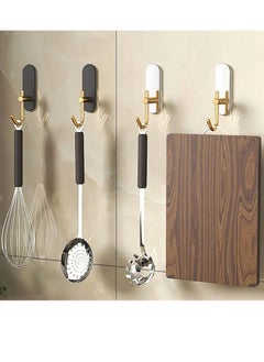 Zalcoon Golden Cloth Hook for bathroom, kitchen, (Black) Towel robe Hook, Stainless Steel, With Marble Oval Plate Heavy Duty Wall Mounted Robe Hooks, Bathroom Organizer (Pack of 2)  - Image 5