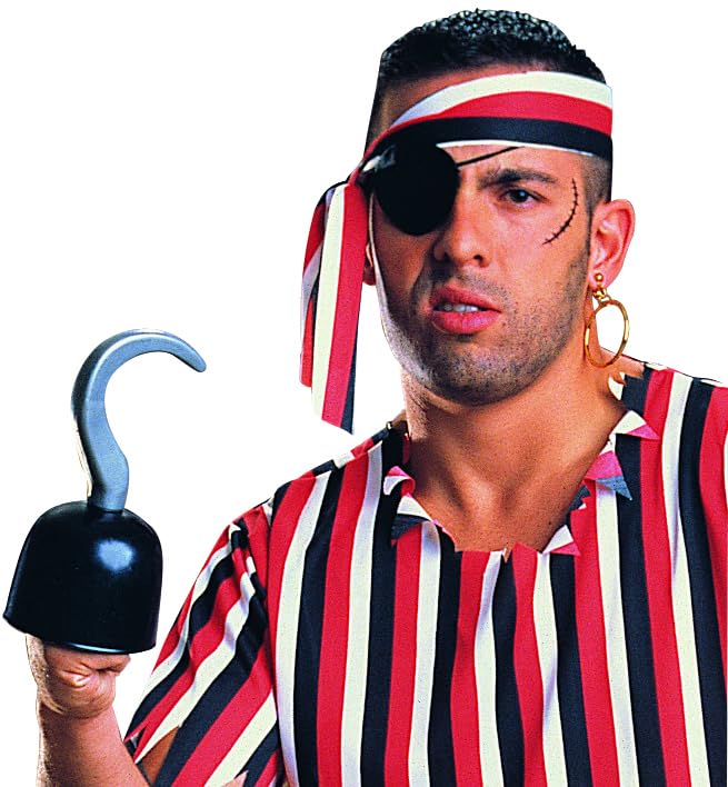 Rubies Unisex Plastic Pirate Hand Hook Costume Accessory for Themed Parties and Halloween, As Shown, 8" x 4" - Image 2
