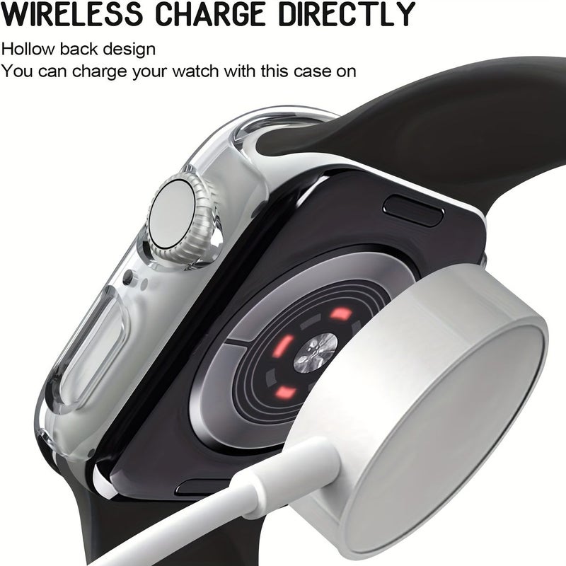3 Pcs Set Black 46mm Men Women Fashionable Casual PC Hollow Out Anti Drop Protective Case for 38 40 41 42 44 45 49mm Apple Watch Series Ultra SE 10 9 8 7 6 5 4 3 2 1 Intelligent Watch Case Accessory - Image 5