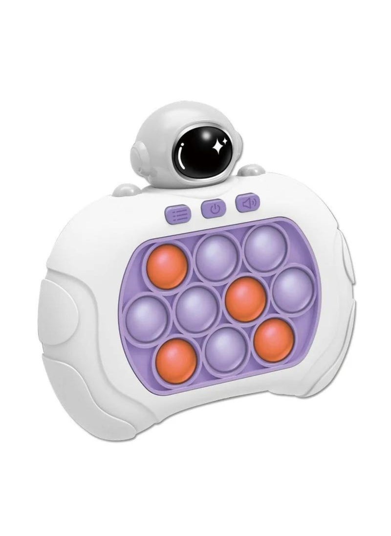 Reva Upgraded 999-Level Quick Push Electronic Pop Light Up Games Decompression Puzzle Machine Sensory Push Pop Bubble Toy-Interactive Button Toy for Kids(Astronaut 999 Levels)  - Image 1