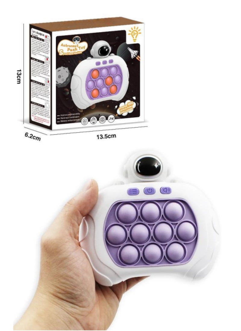 Reva Upgraded 999-Level Quick Push Electronic Pop Light Up Games Decompression Puzzle Machine Sensory Push Pop Bubble Toy-Interactive Button Toy for Kids(Astronaut 999 Levels)  - Image 4