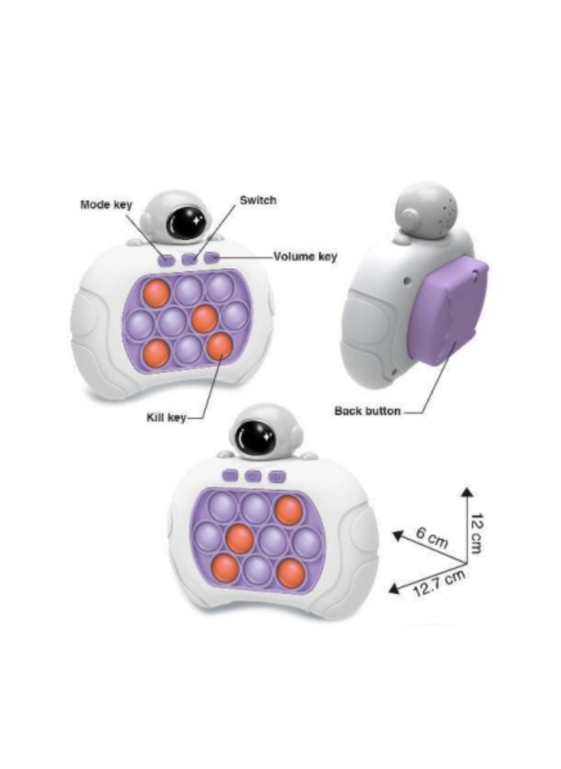 Reva Upgraded 999-Level Quick Push Electronic Pop Light Up Games Decompression Puzzle Machine Sensory Push Pop Bubble Toy-Interactive Button Toy for Kids(Astronaut 999 Levels)  - Image 3