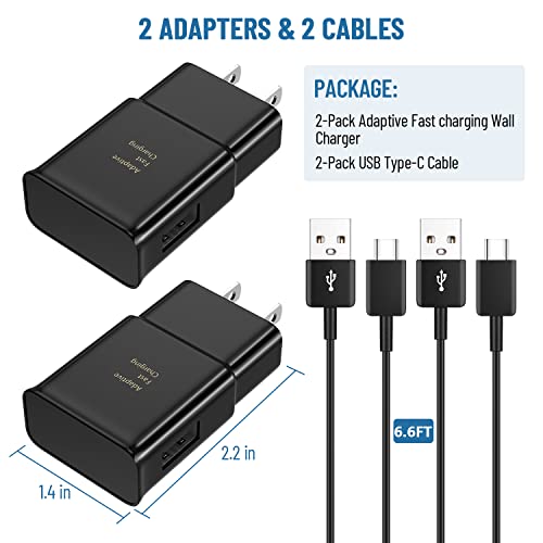 DiHines Phone Charger Android,Samsung Charger Fast Charging Cord Type C with USB C Charge Cable 6.6Ft for Samsung Galaxy S25/S24/S23/S22/S21/S20/S10/S10 Plus/S10E/S9/S8/S21Ultra/S22+/S22 Ultra/Note 8/9/10/20 - Image 2