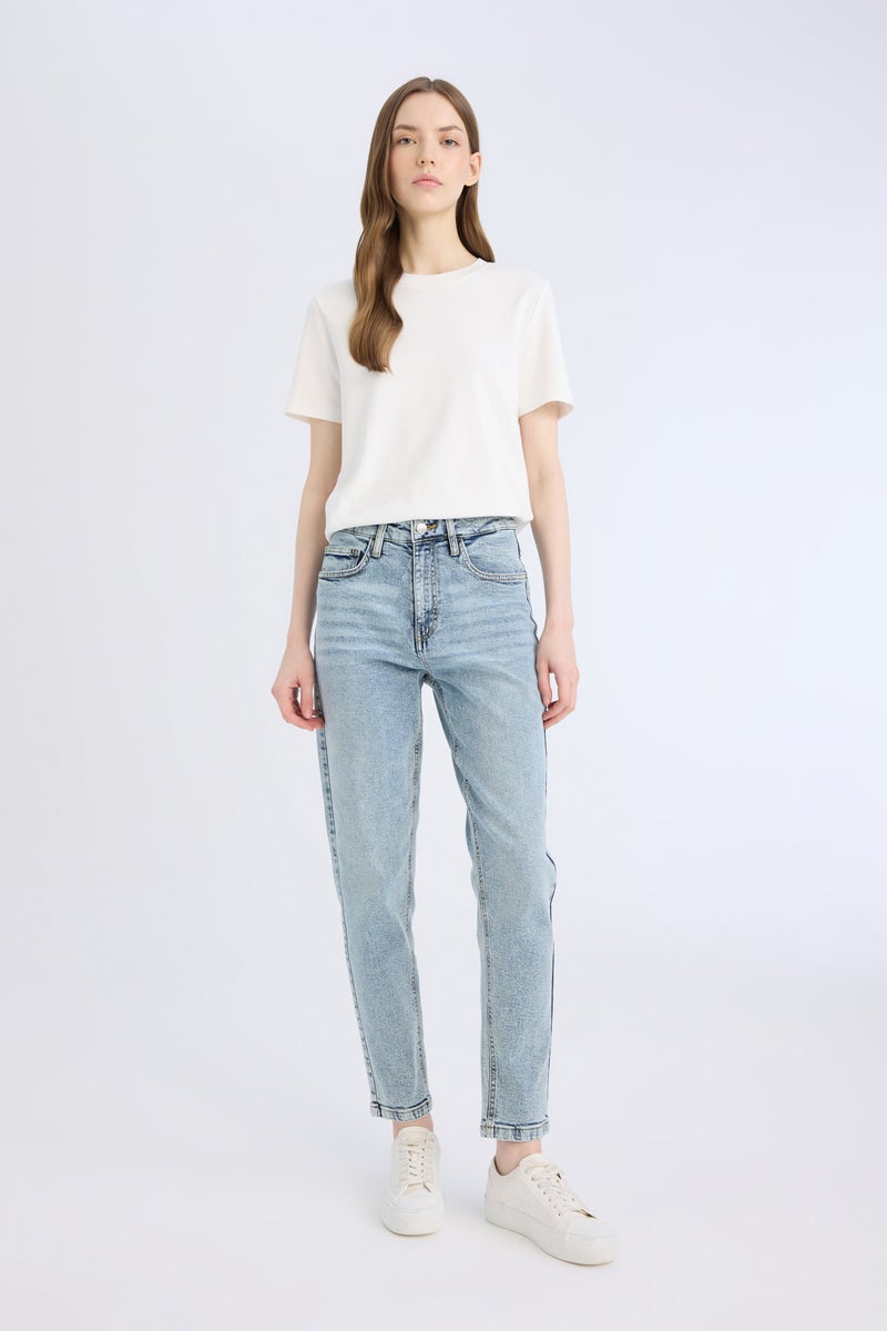 DeFacto Blue Woman Jean Trousers Casual - Image 4