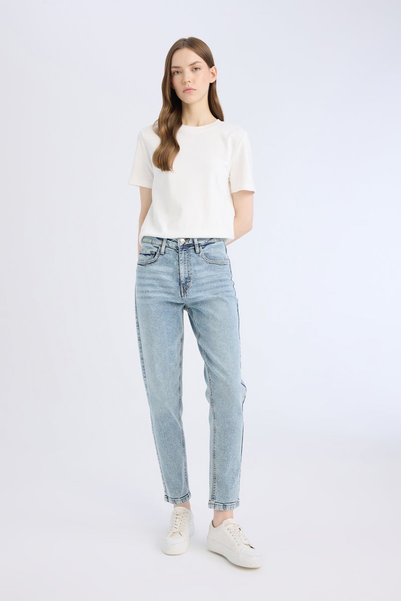 DeFacto Blue Woman Jean Trousers Casual - Image 5