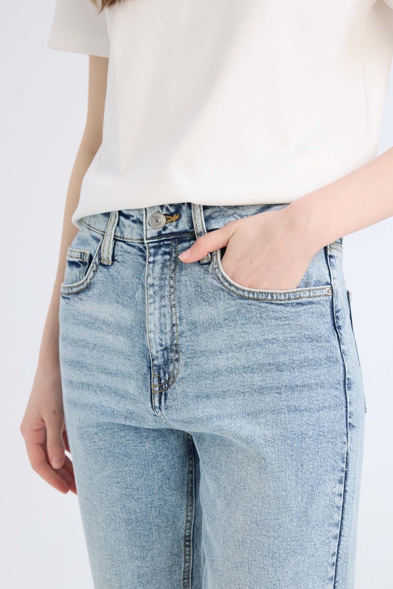 DeFacto Blue Woman Jean Trousers Casual - Image 3