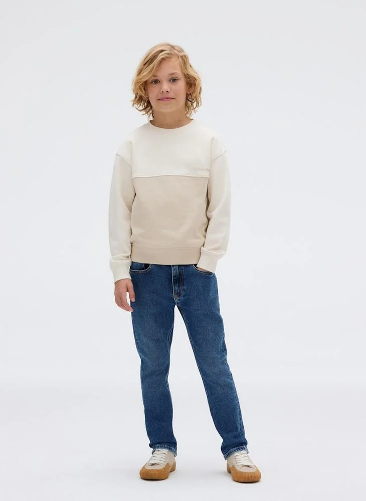 Calvin Klein Jeans Kids Dad Authentic Light Wash Jeans