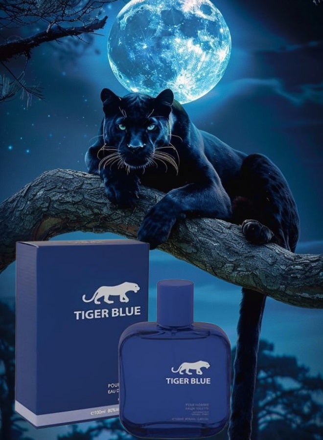 TRI 12 Pieces Tiger Blue Perfume 100ML - Image 2