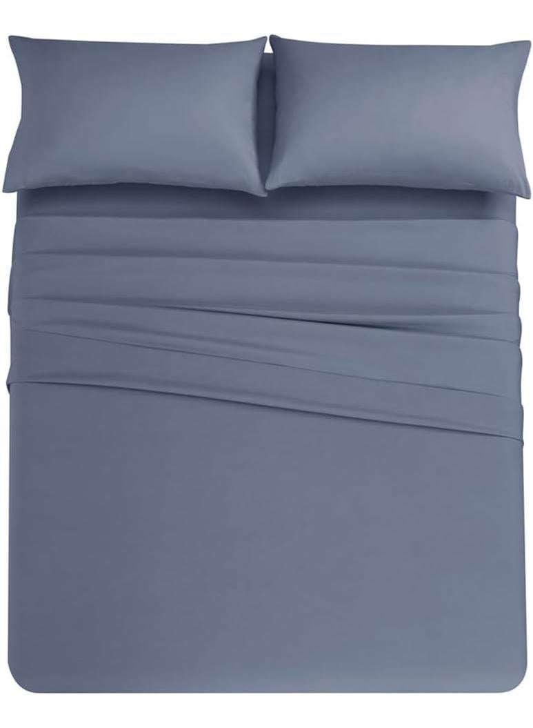 Y&D Bed Sheets 274cm * 259cm Bed Hat 182cm * 213cm 35cm Pillowcase 51cm * 101cm * 2 Plain Bedding 4-piece Set  - Image 3