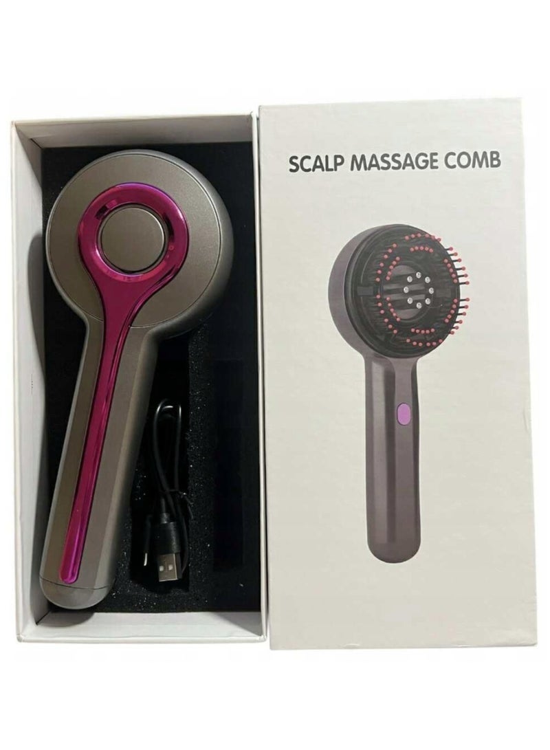ELTRAZONE Electric Hair & Scalp Massager Comb – 2-in-1 Head Massager & Hair Brush with Oil Diffuser, 3 Massage Modes, Relaxing Vibration for Hair Growth & Stress Relief | Grey - Image 3