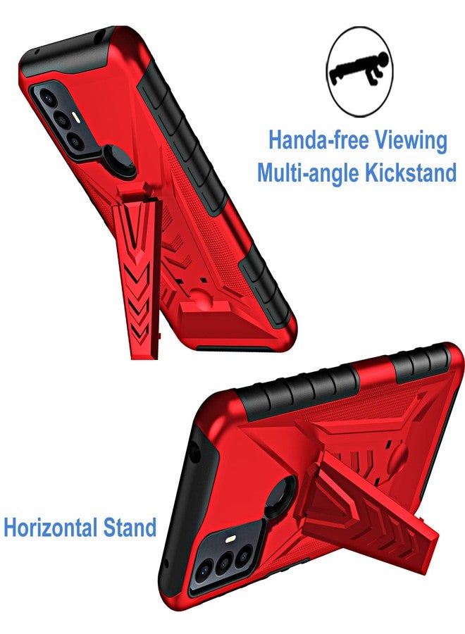 Ailiber for TCL 30 SE Phone Case, TCL 305 / TCL 306 Case Holster with Screen Protector, Swivel Belt Clip Holster with Kickstand, Heavy Duty Full Body Shockproof Protector Phone Cover for TCL 30SE-Red - Image 3