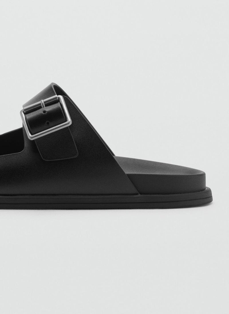 Mango Man Buckles Leather Sandals  - Image 3