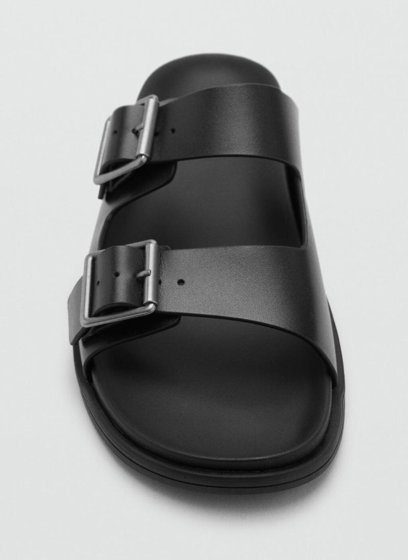 Mango Man Buckles Leather Sandals  - Image 4
