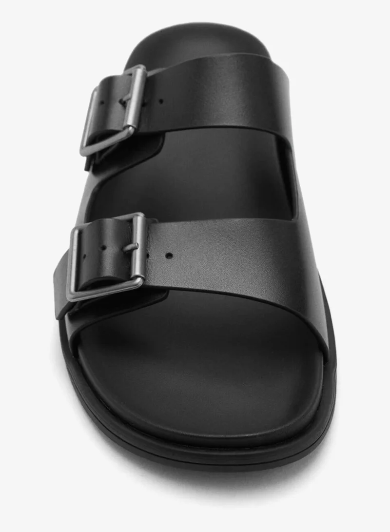 Mango Man  Buckles Leather Sandals for Men | Best Price UAE