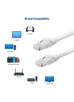 Ethernet cable UTP CAT6, 2xRJ45, 8 wires x 0.4 mm, white, 5m - pzsku/ZBF25EC4CECBC4754AD09Z/45/_/1736244965/b0eba58d-1f7b-44a6-a1a4-7ec512c6aca5