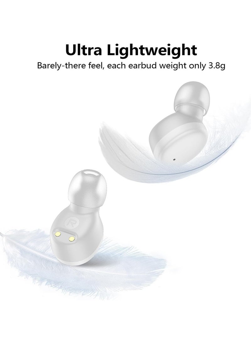 lekikpo Lekikpo Wireless Earbuds Bluetooth 5.3 in Ear Buds Light-Weight Headphones,Deep Bass Sound,Built-in Mics Headset,Clear Calls Earphones for Sports Workout White  - Image 2