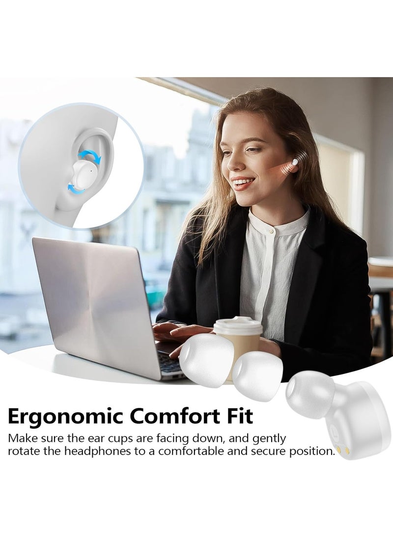 lekikpo Lekikpo Wireless Earbuds Bluetooth 5.3 in Ear Buds Light-Weight Headphones,Deep Bass Sound,Built-in Mics Headset,Clear Calls Earphones for Sports Workout White  - Image 5