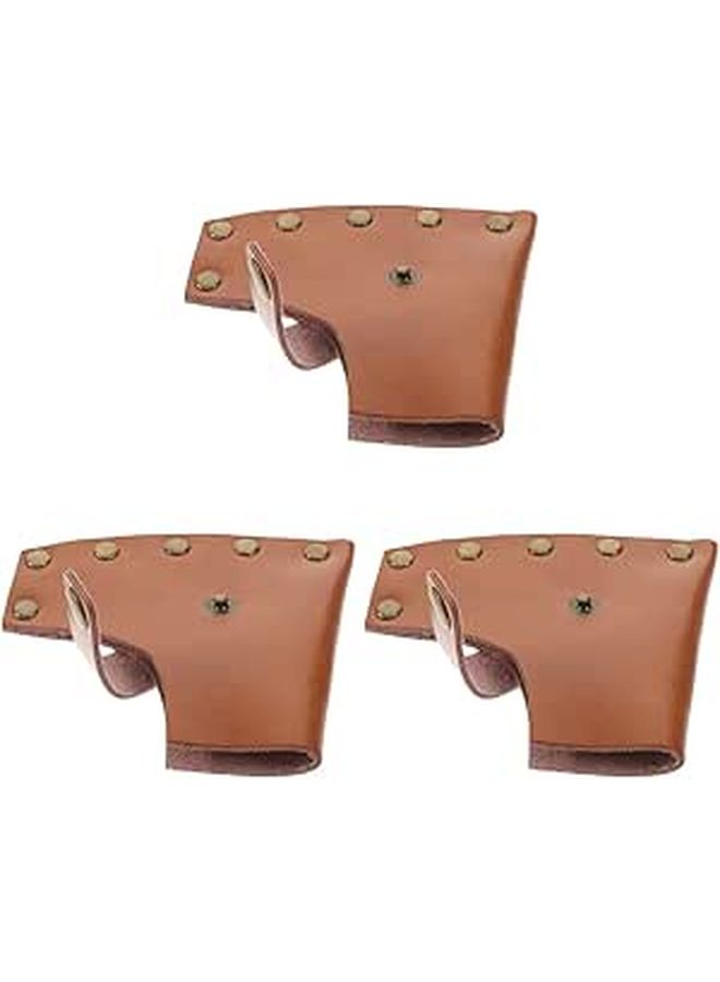 3Pcs Full Grain Leather Axe Sheath Cover for Camping Woodworking Hatchet Safety Storage - Image 1