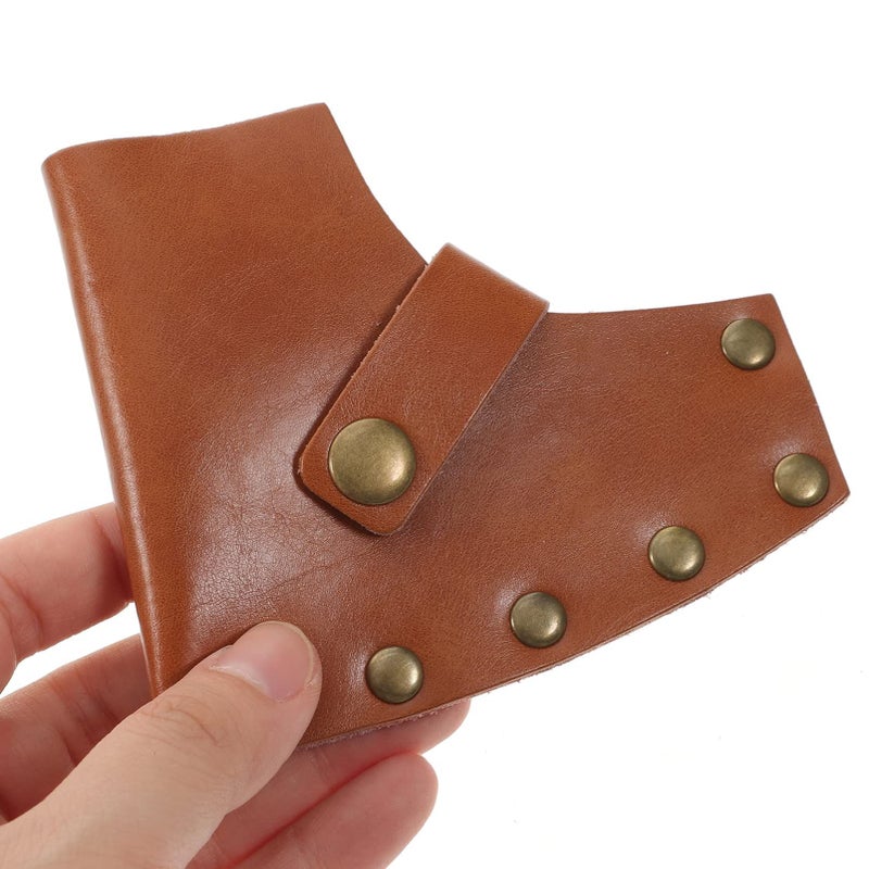 3Pcs Full Grain Leather Axe Sheath Cover for Camping Woodworking Hatchet Safety Storage - Image 5