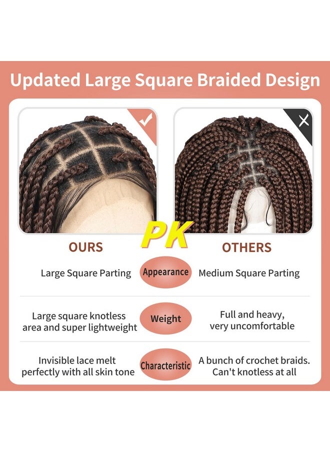 36" Braided Wigs For Women Large Box Braid Wig Braided Lace Front Wigs Human Hair Blended Full Double Lace Knotless Braided Wigs With Baby Hair Long Dark Brown - pzsku/ZBF2608500B947D99876DZ/45/_/1734183078/3c746601-35e3-4c5e-9084-6c1b0404f3bd