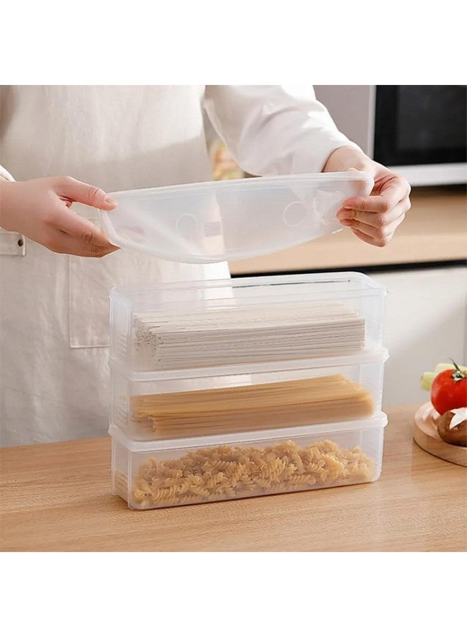 MosQuick® Set of 2 spaghetti pasta pulses storage containers with Lid, container for kitchen storage set,vegetable storage box for fridge perfect kitchen storage box & kitchen containers set - Image 3