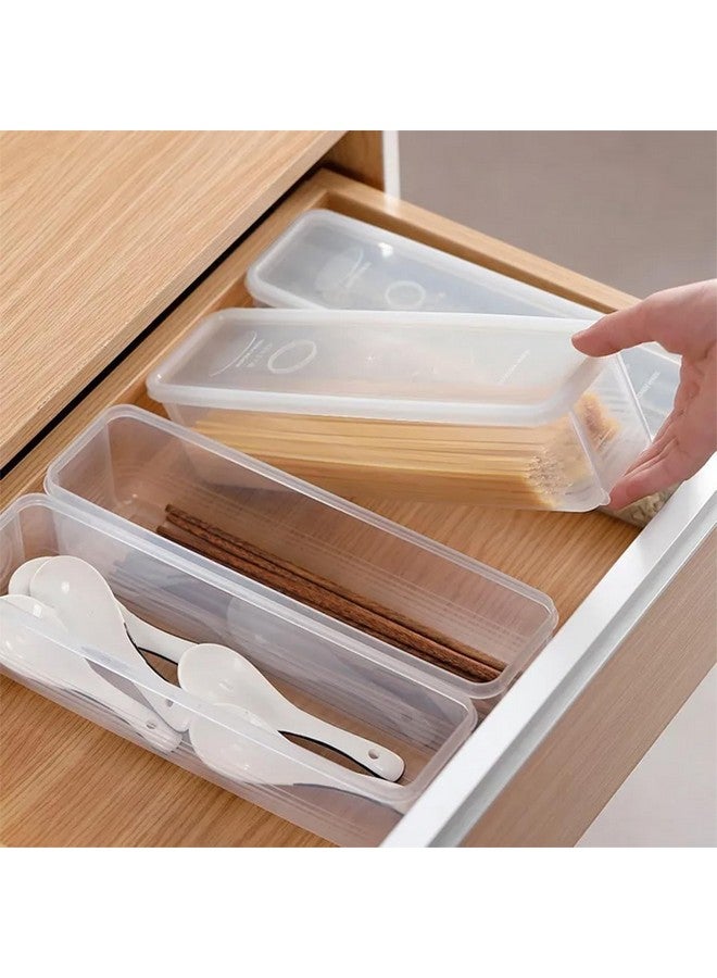 MosQuick® Set of 2 spaghetti pasta pulses storage containers with Lid, container for kitchen storage set,vegetable storage box for fridge perfect kitchen storage box & kitchen containers set - Image 4