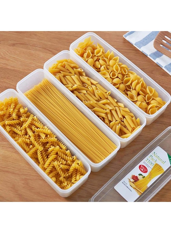 MosQuick® Set of 2 spaghetti pasta pulses storage containers with Lid, container for kitchen storage set,vegetable storage box for fridge perfect kitchen storage box & kitchen containers set - Image 2