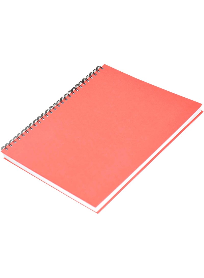 FIS مجموعة من 5 دفاتر ملاحظات حلزونية ذات غلاف صلب مقاس 9 × 7 بوصات (22.86 × 20.32 سم) سطر واحد، مع حدود، 100 ورقة - أحمر - FSNBS97NA250 - Image 4