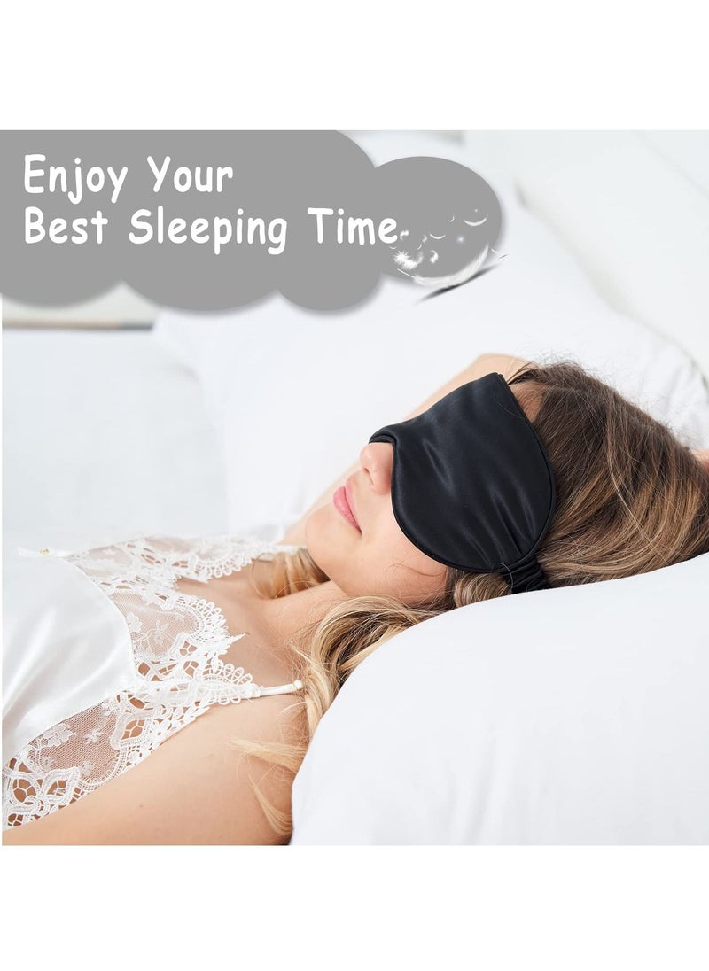 FASHION HOME - Natural Mulberry and Ice Silk Pillowcase for Hair and Skin Pillow Cases Set of 2 with Eyemask - Image 1