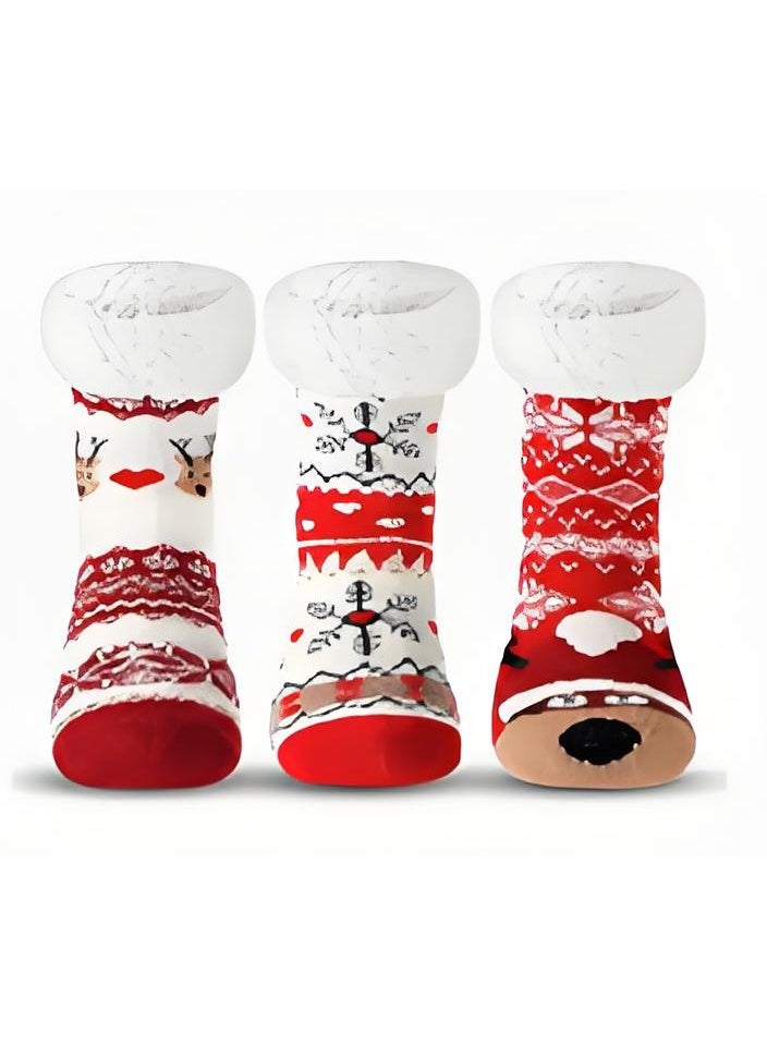 إسكدنيا عيد الميلاد النساء غامضة الحذاء الجوارب الصوف سميكة دافئة الحذاء الجوارب - Image 1