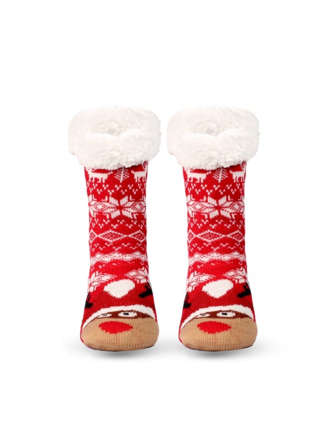 إسكدنيا عيد الميلاد النساء غامضة الحذاء الجوارب الصوف سميكة دافئة الحذاء الجوارب - Image 4