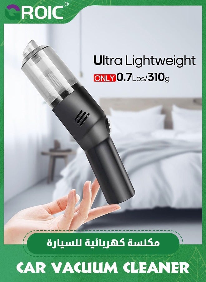 GROIC Portable Mini Car Vacuum Cleaner, Easy to Clean Air Duster, High Power Cordless Handheld Rechargeable Cleaner for Desk - Image 3